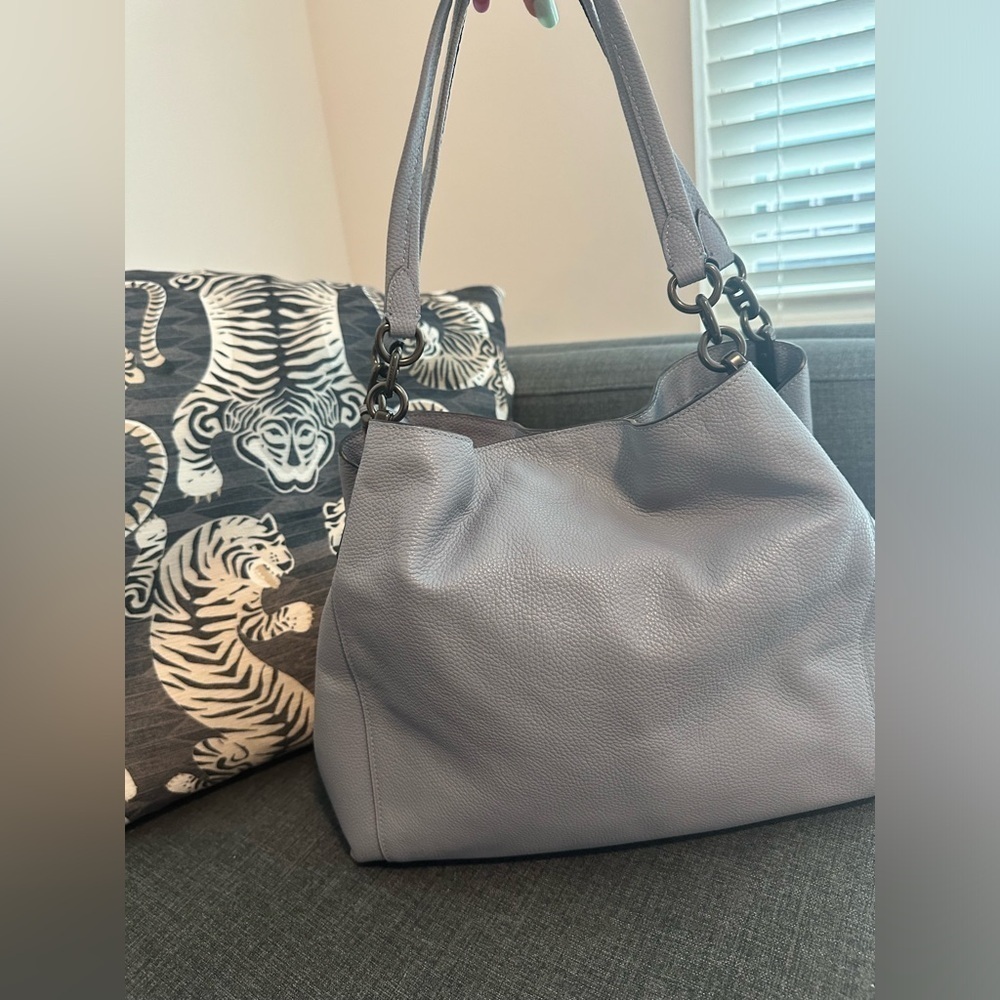 COACH Leather Edie Shoulder Bag - EUC - Light Blue - Picture 2 of 16